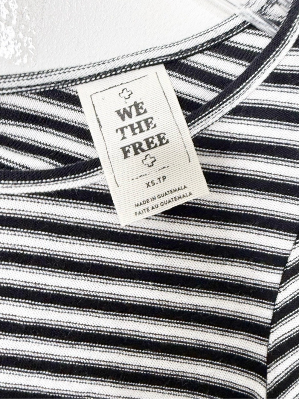 WE THE FREE PEOPLE Black and White Striped Frenchie 3/4 Sleeve Dress XS - Picture 4 of 6